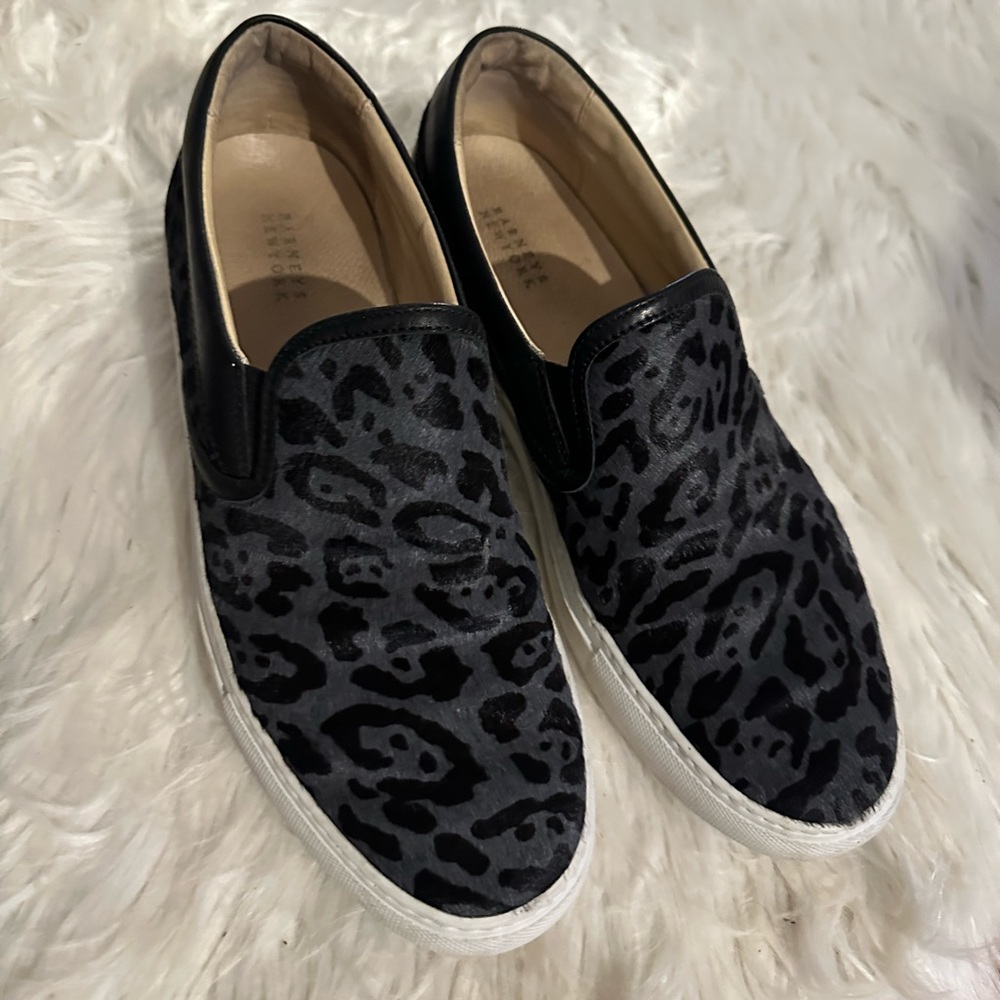barney’s black loafers